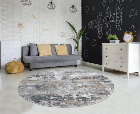 United Weavers Emojy Varina Multi Rug - round room scene