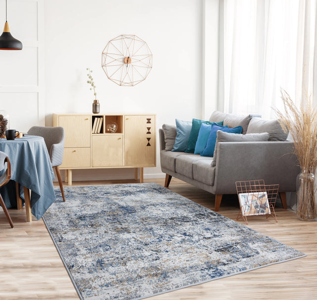 United Weavers Eternity Barcelona Blue Rug - second room scene
