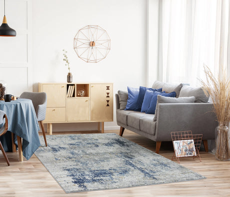 United Weavers Eternity Elixir Blue Rug - second room scene