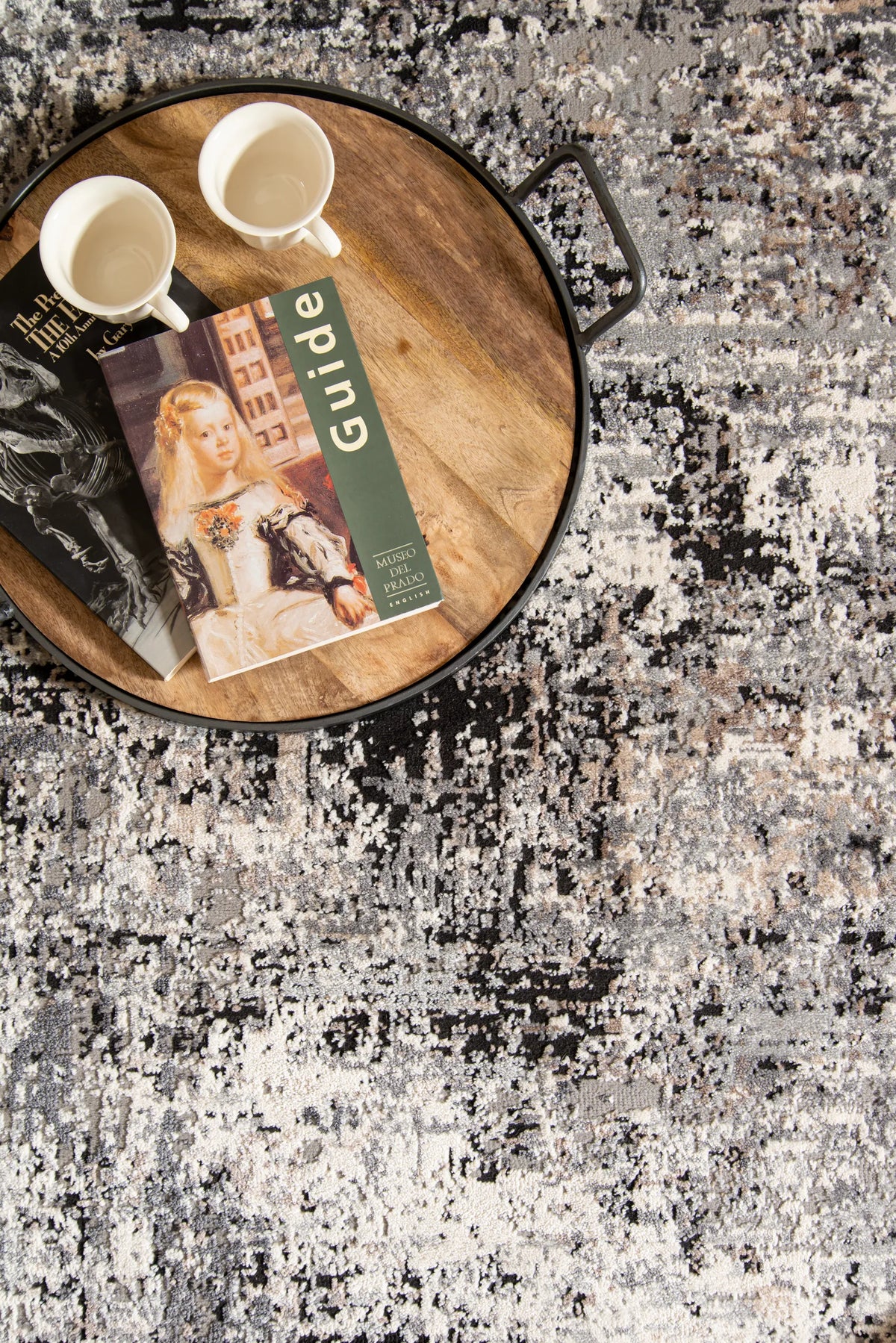 United Weavers Eternity Elixir Charcoal Rug - close-up detail