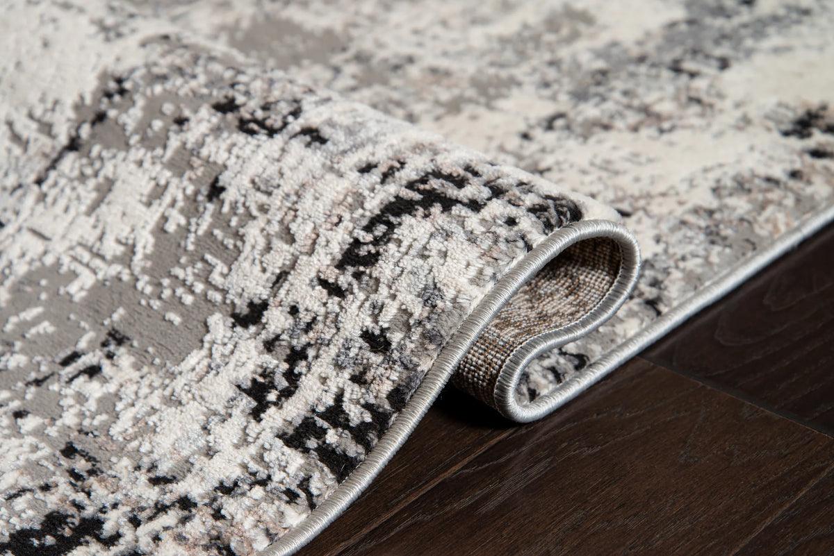 United Weavers Eternity Mizar Charcoal Rug - side close-up detail