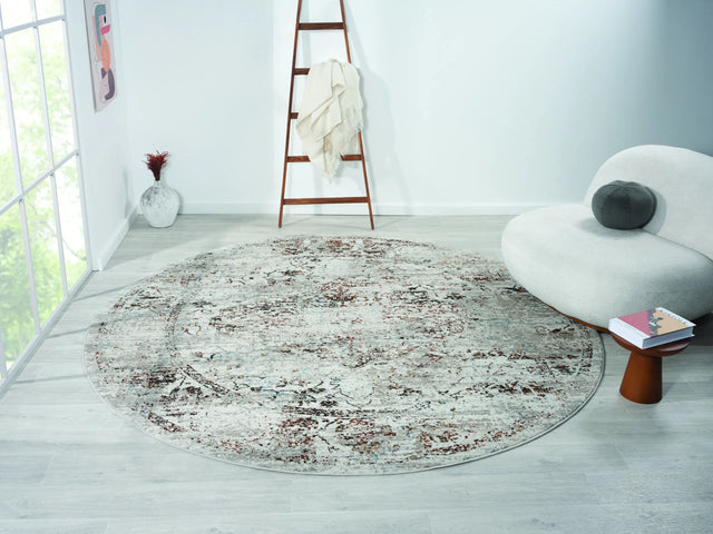 United Weavers Everlasting Alexander Blue Rug - round room scene