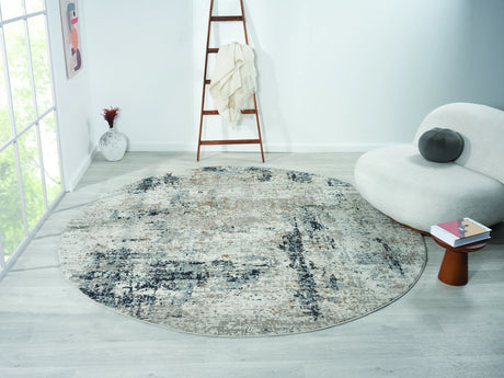 United Weavers Everlasting Laurel Beige Rug - round room scene