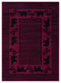 United Weavers Highlands Bear March Red Rug - front view