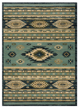 United Weavers Highlands Eagle Eye Blue Rug - front view