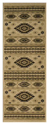 United Weavers Highlands Eagle Eye Cream Rug - runner front view