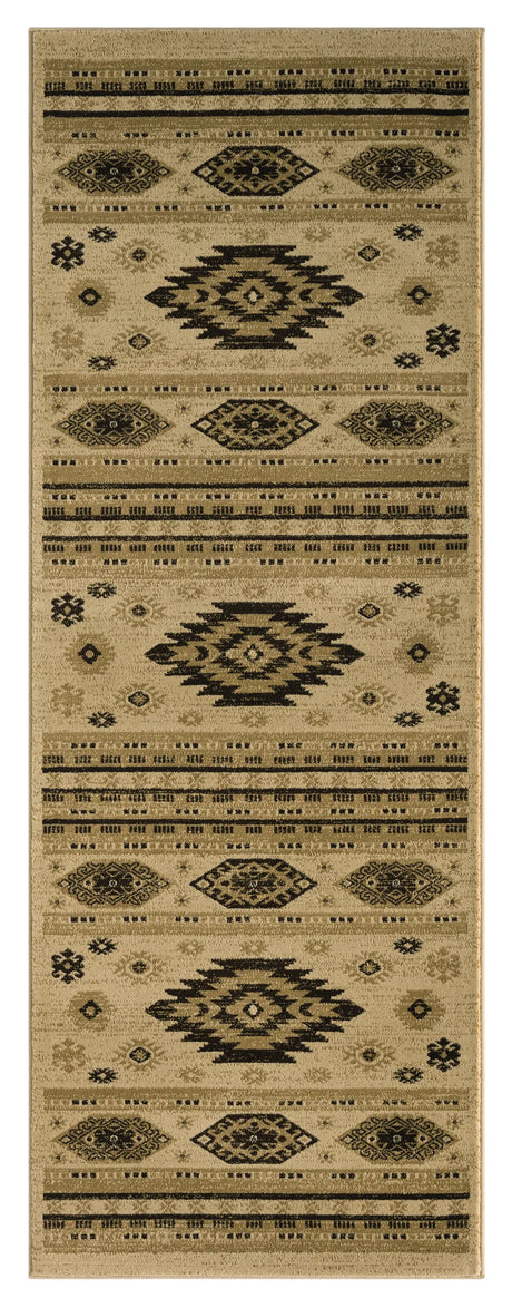 United Weavers Highlands Eagle Eye Cream Rug - runner front view