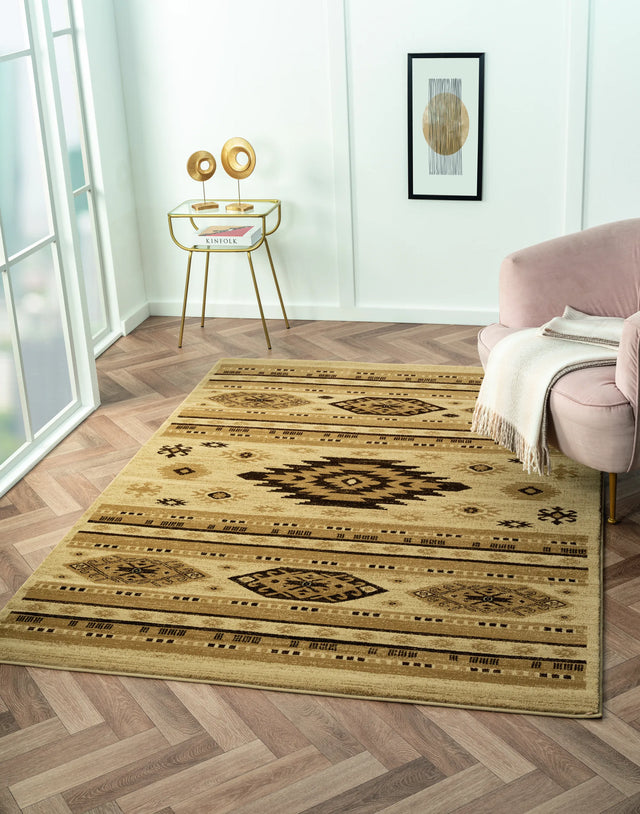 United Weavers Highlands Eagle Eye Cream Rug - room scene