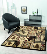 United Weavers Highlands Jungle Mountain Multi Rug - room scene