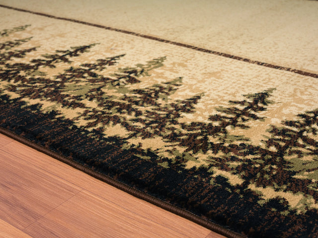 United Weavers Highlands Rainforest Beige Rug - close-up detail
