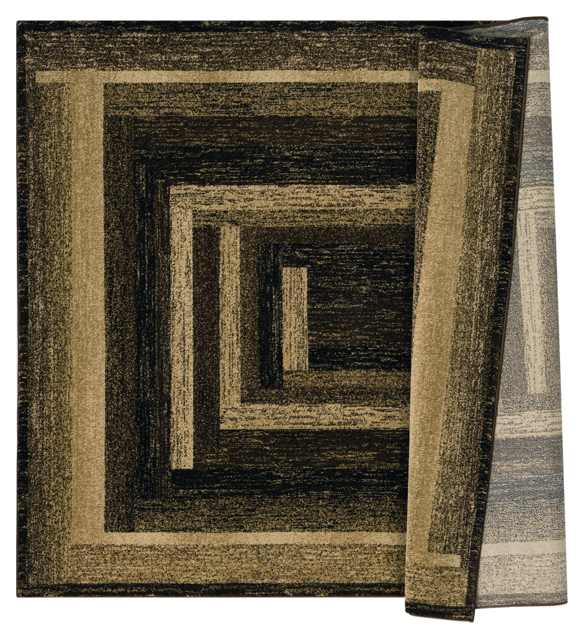 United Weavers Highlands The Maze Brown Rug - backing detail