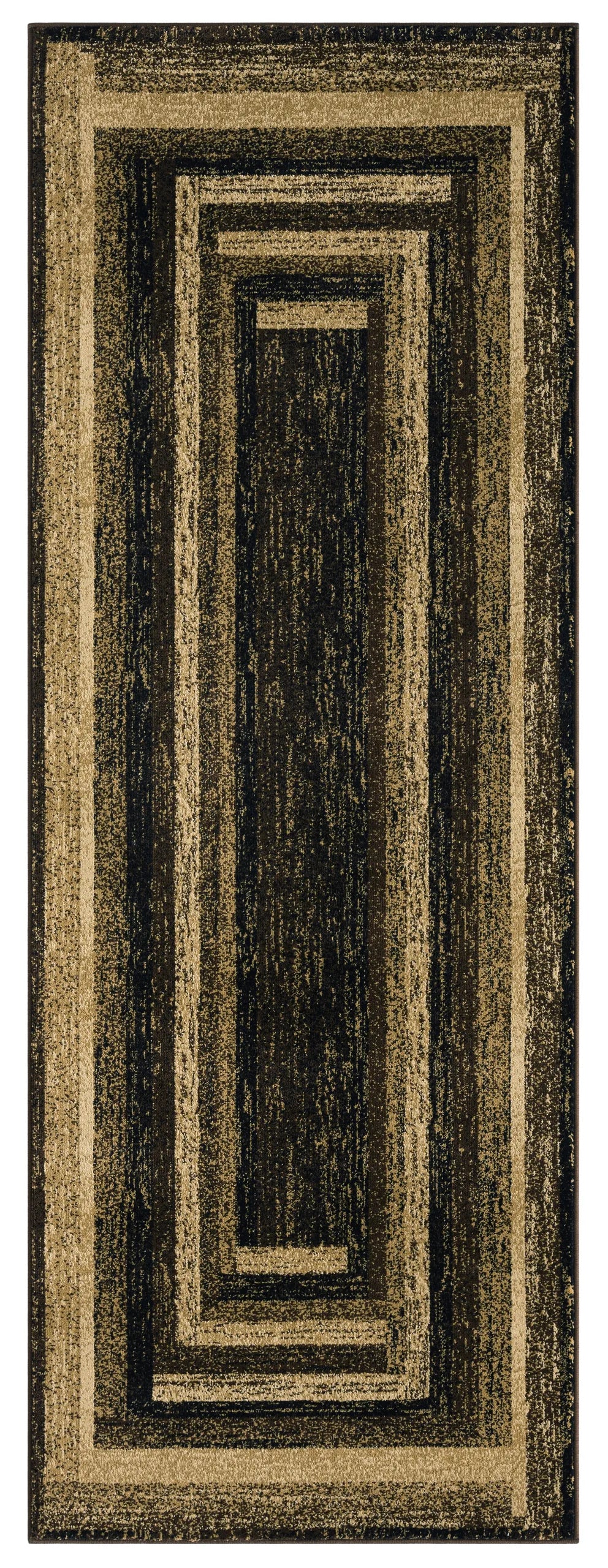 United Weavers Highlands The Maze Brown Rug - runner front view