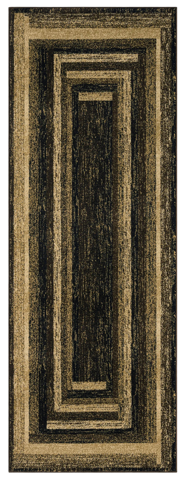 United Weavers Highlands The Maze Brown Rug - runner front view