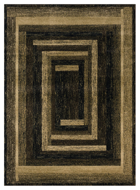 United Weavers Highlands The Maze Brown Rug - front view