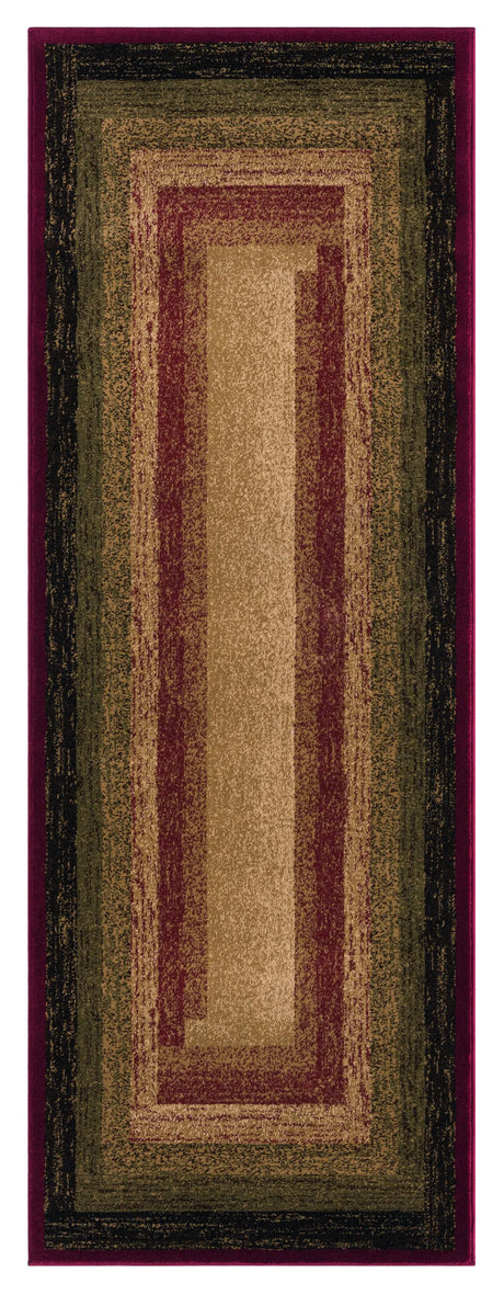 United Weavers Highlands The Maze Red Rug - runner front view