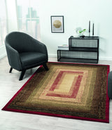 United Weavers Highlands The Maze Red Rug - room scene