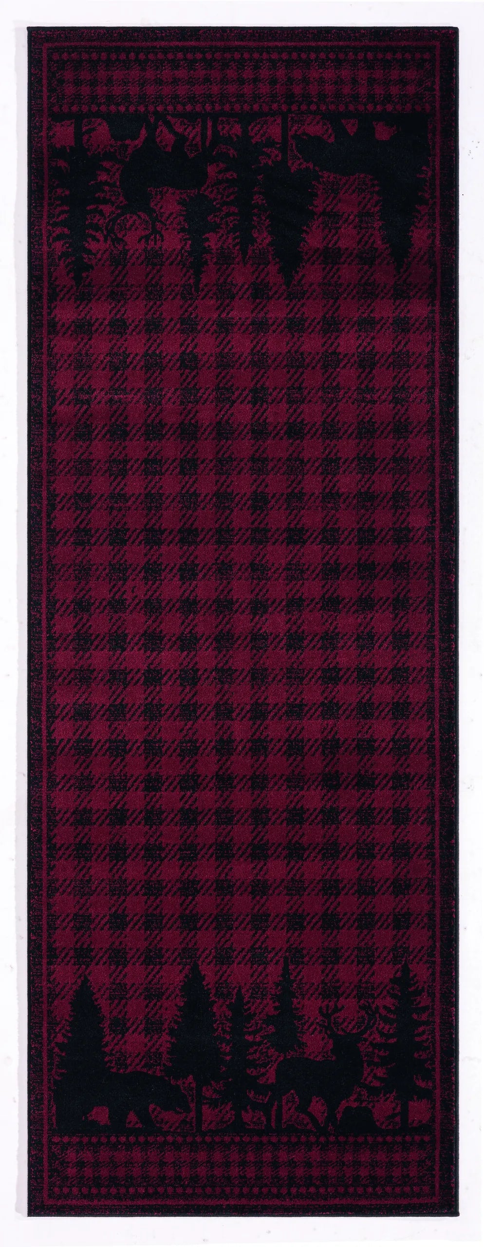 United Weavers Highlands Woodland Red Rug - runner front view