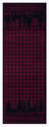 United Weavers Highlands Woodland Red Rug - runner front view