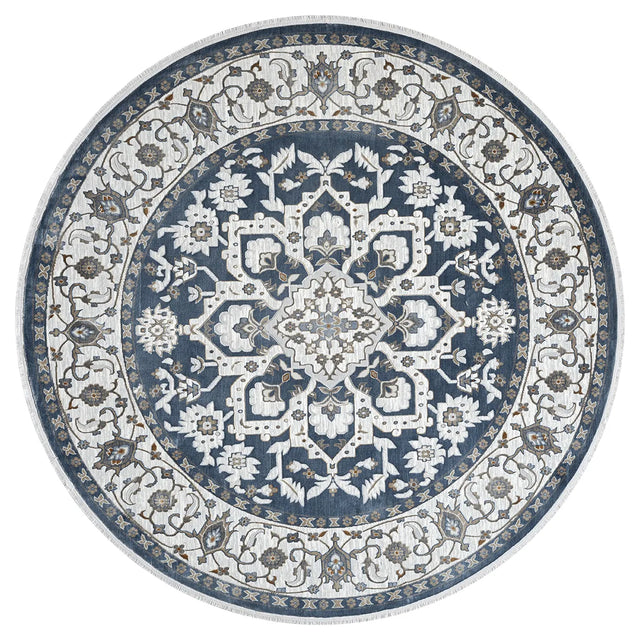 United Weavers Hudson Alex Blue Rug - round front view
