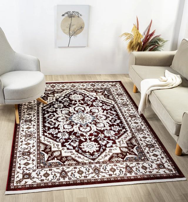 United Weavers Hudson Alex Burgundy Rug - room scene