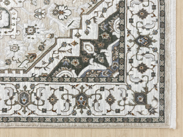 United Weavers Hudson Alex Cream Rug - angle view