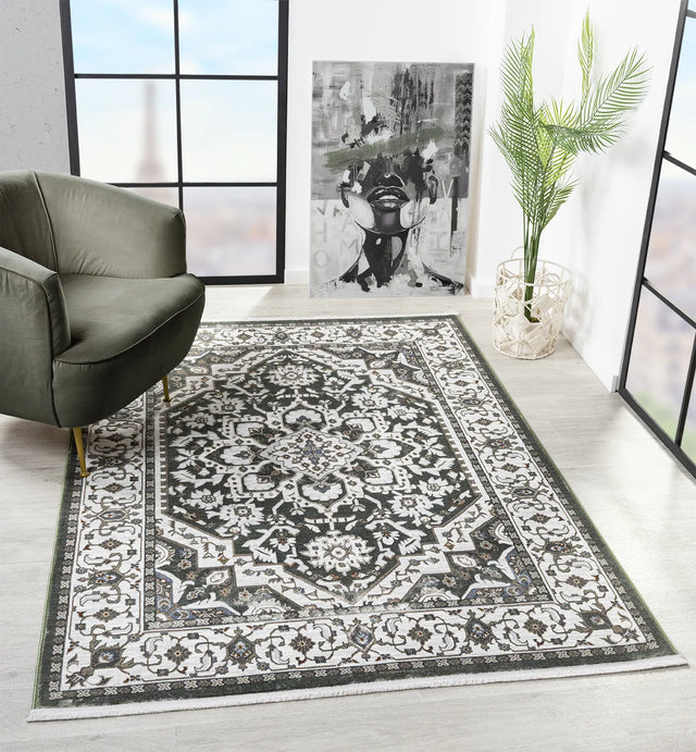 United Weavers Hudson Alex Green Rug - room scene