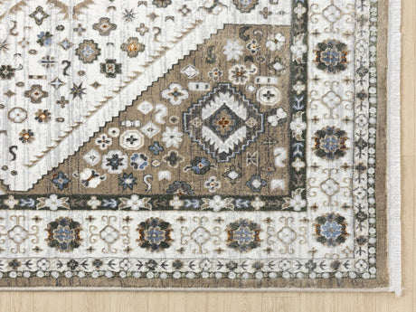 United Weavers Hudson Joy Cream Rug - angle view