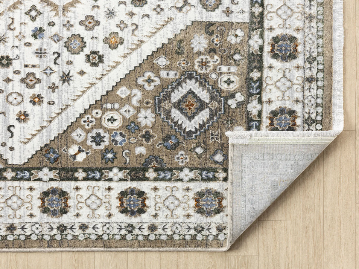 United Weavers Hudson Joy Cream Rug - backing detail