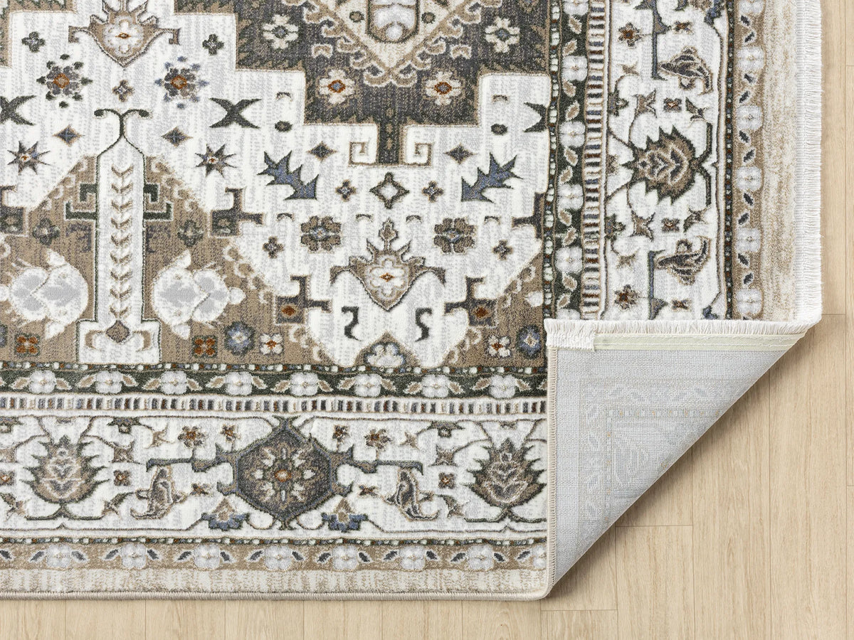 United Weavers Hudson Magi Cream Rug - backing detail