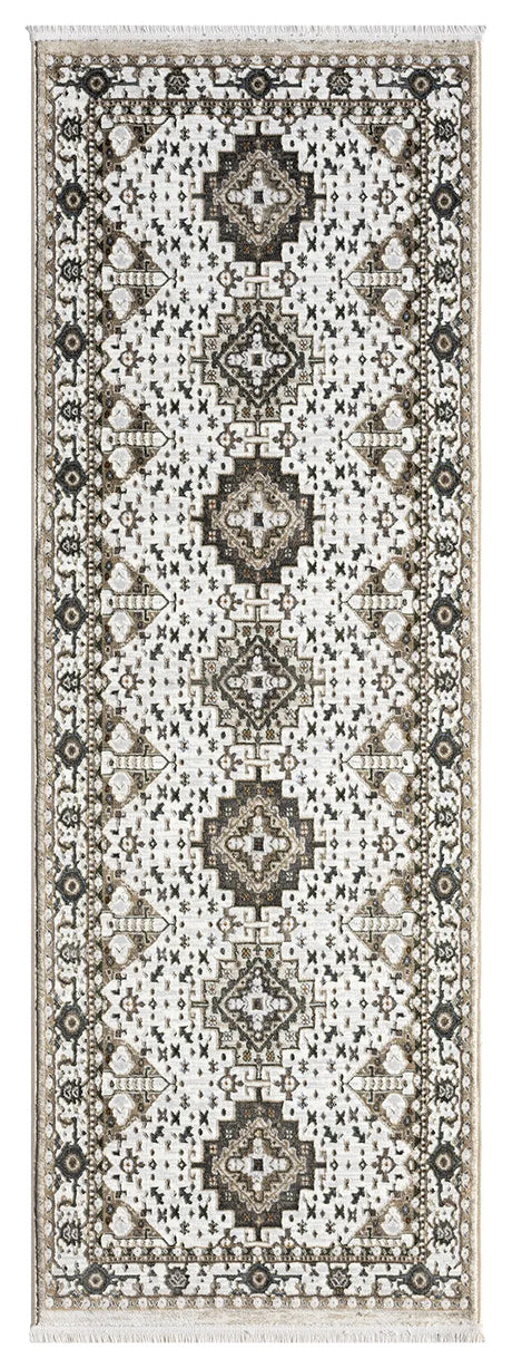 United Weavers Hudson Magi Cream Rug - runner front view