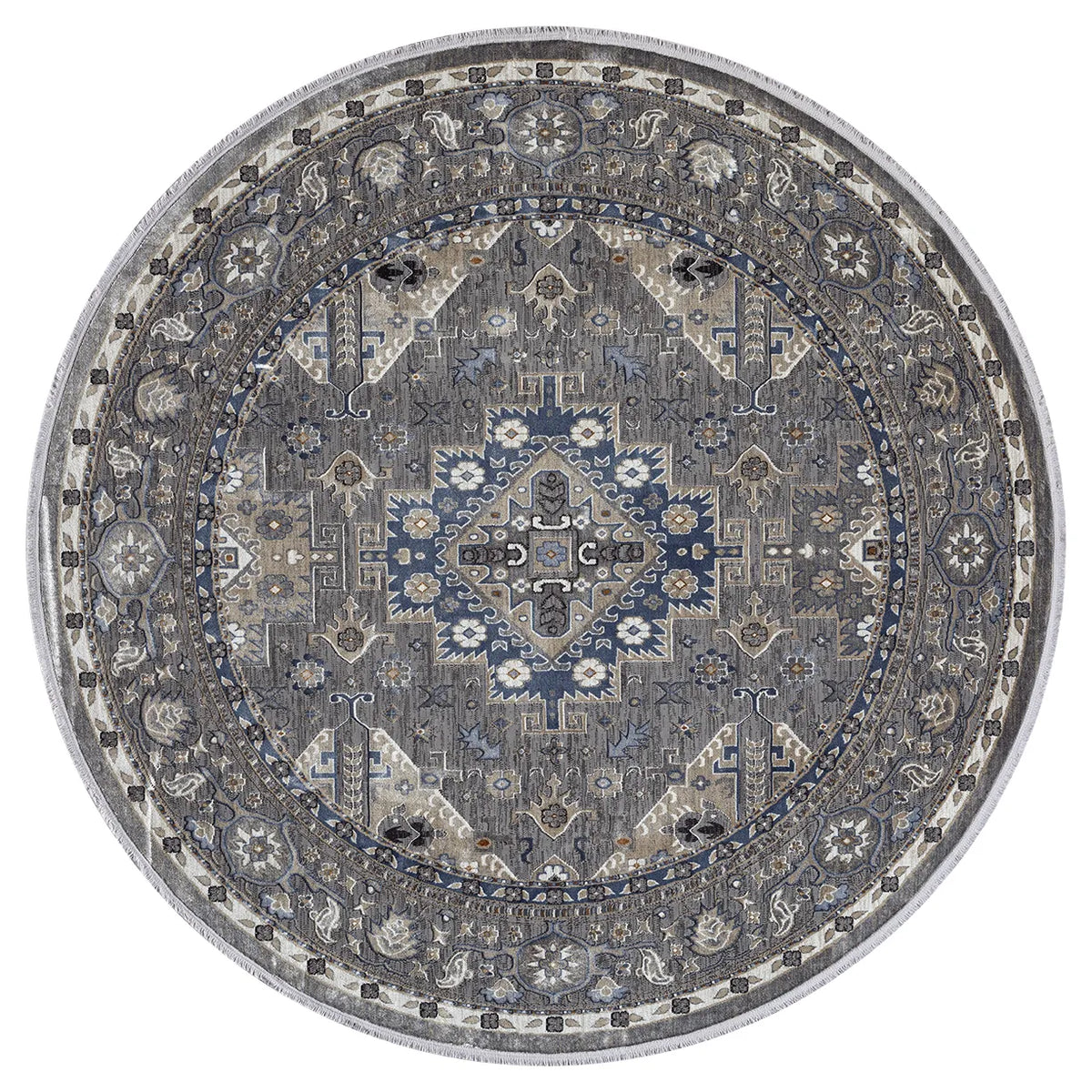 United Weavers Hudson Magi Grey Rug - round front view