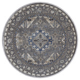 United Weavers Hudson Magi Grey Rug - round front view