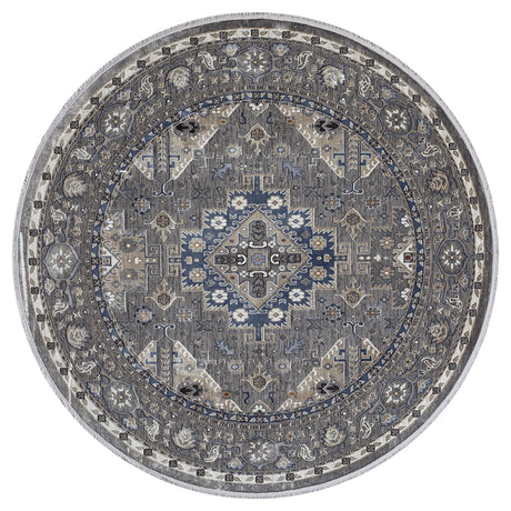 United Weavers Hudson Magi Grey Rug - round front view