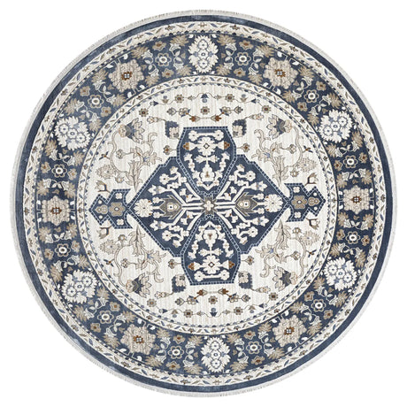 United Weavers Hudson Suzy Blue Rug - round front view