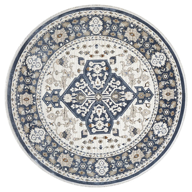 United Weavers Hudson Suzy Blue Rug - round front view