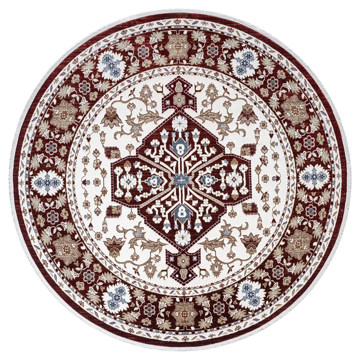 United Weavers Hudson Suzy Burgundy Rug - round front view