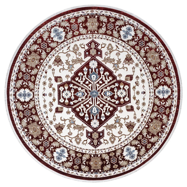 United Weavers Hudson Suzy Burgundy Rug - round front view