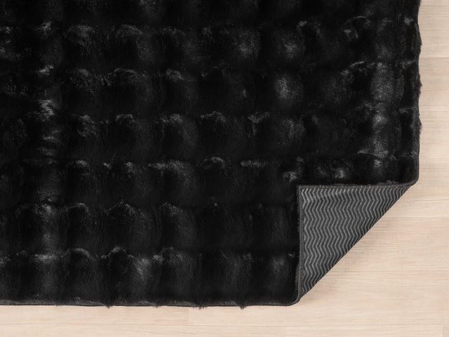 United Weavers Lavish Bubble Lush Black Rug - backing detail