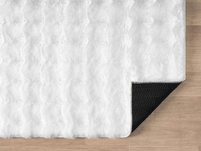 United Weavers Lavish Bubble Lush White Rug - backing detail