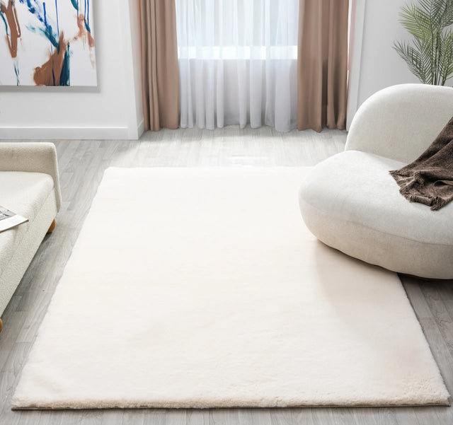 United Weavers Lavish Solid United Weavers Lavish Solid Plush Beige Rug - room scene