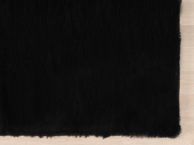 United Weavers Lavish Solid United Weavers Lavish Solid Plush Black Rug - angle view