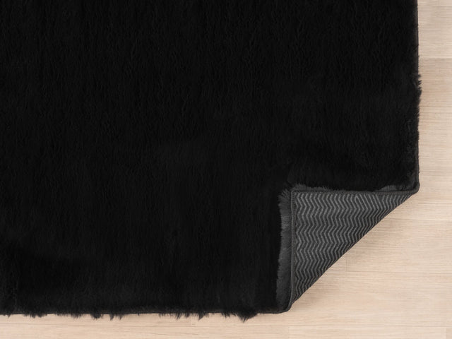 United Weavers Lavish Solid United Weavers Lavish Solid Plush Black Rug - backing detail