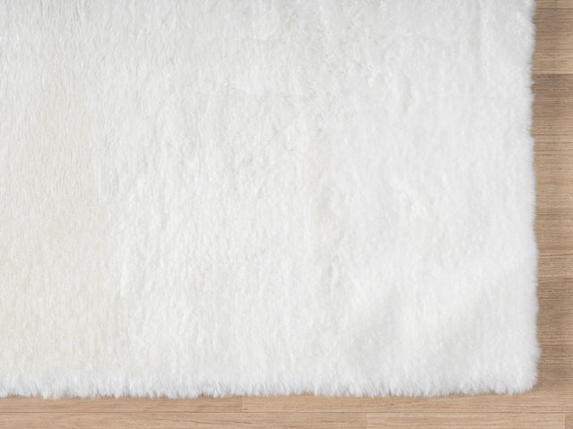 United Weavers Lavish Solid United Weavers Lavish Solid Plush White Rug - angle view