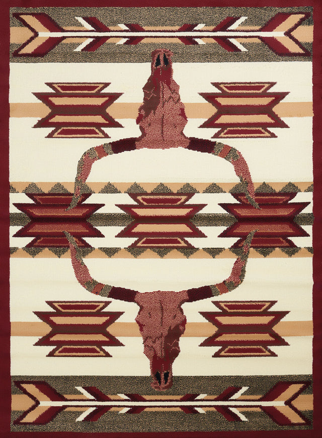 United Weavers Legends Bone Arrow Multi Rug - front view