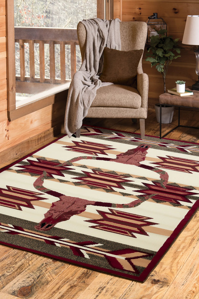 United Weavers Legends Bone Arrow Multi Rug - room scene