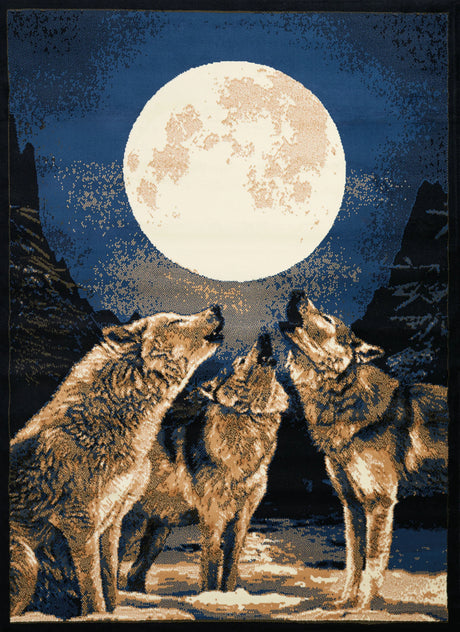 United Weavers Legends Howling Moon Multi Rug - front view