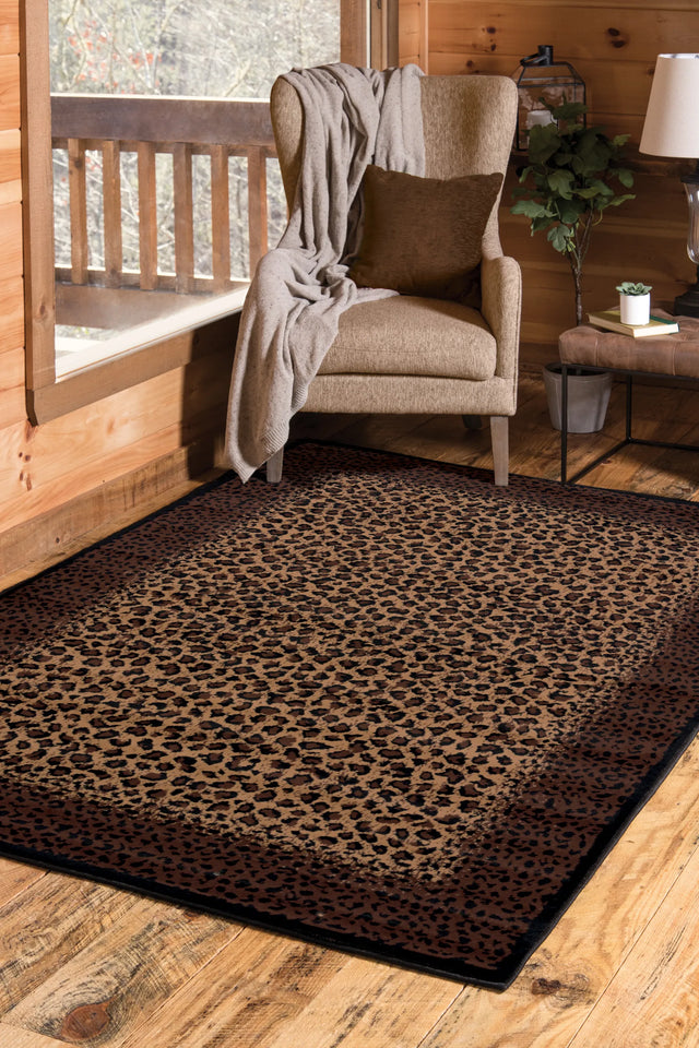 United Weavers Legends Leopard Skin Multi Rug - room scene