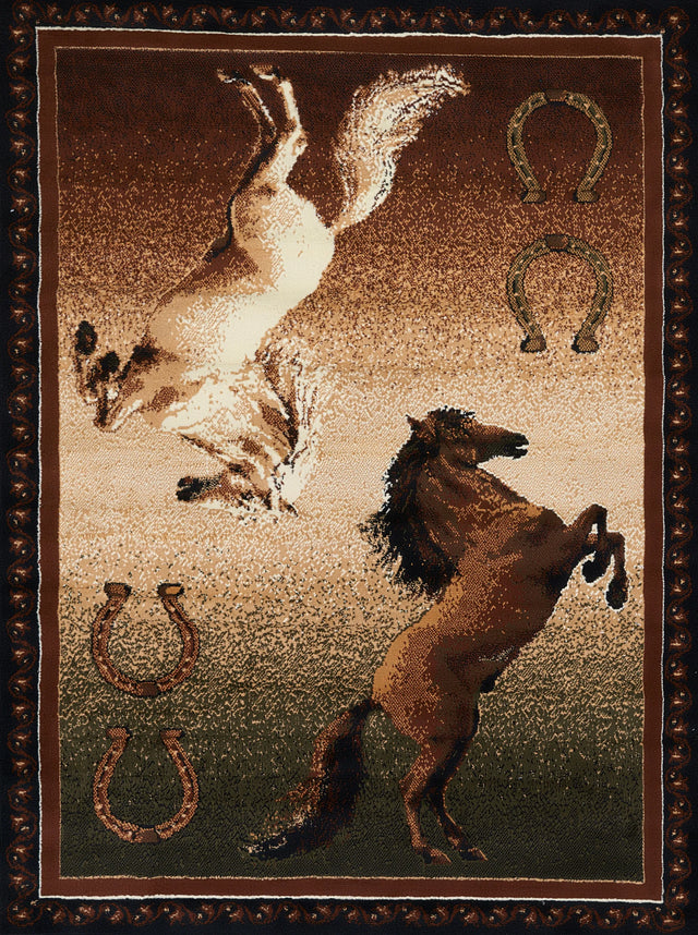 United Weavers Legends Ponies Multi Rug - front view