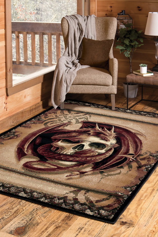 United Weavers Legends Snake Eyes Multi Rug - room scene