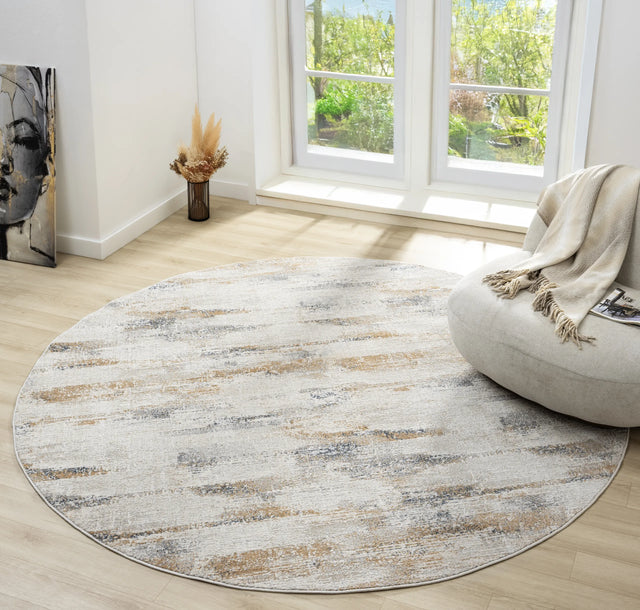 United Weavers Lexington Alexis Grey Rug - round room scene